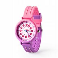 Vaikiškas laikrodis Kiddus Time Teacher Gradient Pink Purple
