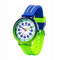 Vaikiškas laikrodis Kiddus Time Teacher Gradient Blue Green
