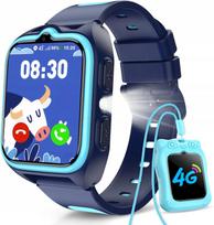Vaikiškas išmanusis laikrodis 4G GPS, SOS, saugos zonos, 1.75" HD ekranas, IP67