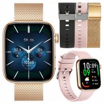 Išmanusis laikrodis moterims AMOLED, Bluetooth, širdies ritmo matuoklis, 3 apyrankės