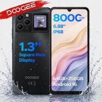 Išmanusis telefonas DOOGEE M30Pro 6.88" 8000mAh 64+256GB Android16 4G SIM NFC GPS IP68