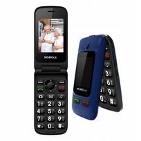 Mobilusis telefonas senjorams, dideli mygtukai, garsus, mėlynas