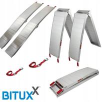 Aliumininės rampos BITUXX, 680 kg, 205 cm, 2 vnt., su diržais