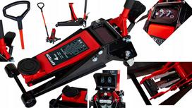 Žemagrindis keltuvas FROG 4T, 4 tonos, 72–550 mm, 2 stūmokliai, guma, pedalas, rankena