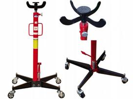 Pavarų dėžės keltuvas su pedalu, 500 kg, guminis adapteris