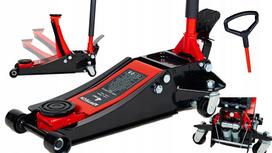 Žemo profilio keltuvas FROG 4T, 4 tonos, 72–550 mm, 2 stūmokliai, su guma, rankena ir pedalu