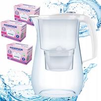 Vandens filtras ąsotis Aquaphor Onyx WHITE 4.2 l su 3 MG Maxfor kasetėmis