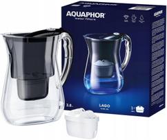 Vandens filtras ąsotis AQUAPHOR Lago 3.8 l juodas su 1x Maxfor+ kasete