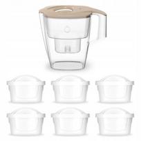 Vandens filtras ąsotis Dafi MILA Cappuccino 3l su 6 Unimax kasetėmis