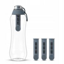 Vandens filtruojantis butelis 0,5 l Dafi SOFT Steel Grey su 4 filtrais