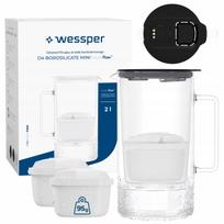 Stiklinis ąsotis Wessper D4 BOROSILICATE MINI su 3 filtrais