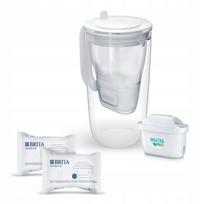 Stiklinis ąsotis BRITA pilkas, Pure Performance kasetė + 2x Hard Water filtras