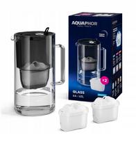 Vandens filtras ąsotis AQUAPHOR Glass Black su 2 Maxfor+ kasetėmis