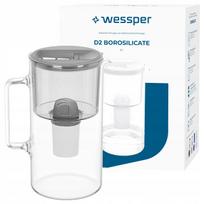 Stiklinis ąsotis Wessper D2 BOROSILICATE 3 l su AquaClassic filtru