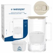 Stiklinis filtras ąsotis Wessper D4 BOROSILICATE MINI FF 2l su 2 filtrais