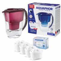 Vandens filtras Aquaphor Amethyst 2,8 l, vyšninės spalvos, su 4 MAXFOR+ B25 kasetėmis