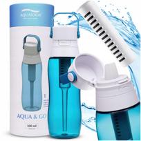 Vandens butelis su filtru Aqualogis Aqua&Go Tritan Navy Blue 500ml