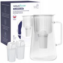 Stiklinis ąsotis AquaFloow ClassGlass 3 l su 3 Class vandens filtrais
