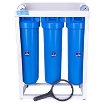 Vandens filtras Triple filter Big Blue 20" su manometru ir rėmu, 1” Aquafilter HHBB20B
