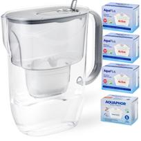Vandens filtras ąsotis Aquaphor Fresh 3,2L pilkas su 4 filtrais