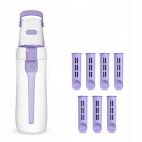 Vandens filtruojantis butelis Dafi Digital, 0,7 l, su 7 filtrais, violetinės spalvos