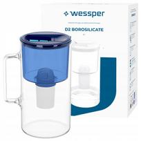Stiklinis filtruojantis ąsotis Wessper D2 BOROSILICATE 3l su 1 filtru