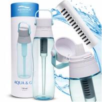 Gertuvių butelis su filtru Aqualogis Aqua&Go Tritan mėlynas 750 ml
