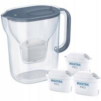 Vandens filtras ąsotis BRITA Style XL3, pilkas, su MAXTRA PRO kasetėmis