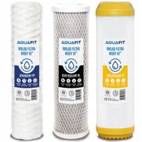 Vandens filtrų kasetės AQUAFIT, 10", 3 pakopų, 10 vnt., visam namui