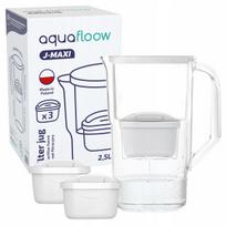 Plastikinis filtras ąsotis AquaFloow J-MAXI 2,5 l baltas + 3 filtrai