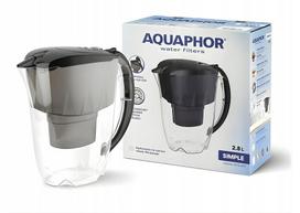 Vandens filtras ąsotis AQUAPHOR Simple 2.8l juodas be kasetės