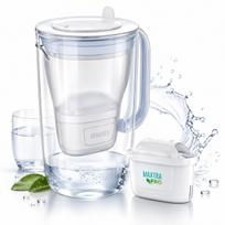Vandens filtras Brita ąsotis stiklinis 2,5 l su Maxtra Pro filtru baltas