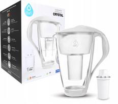 Stiklinis vandens filtras Dafi Crystal LED baltas, su 1 Classic filtru