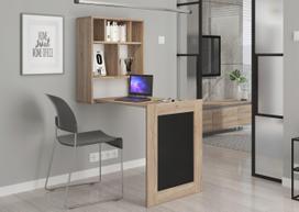Sulankstomas rašomasis stalas TILT kabinamas 60 x 90,4 x 144,5 cm sonoma ąžuolas/juoda matinė