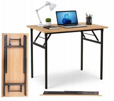 Sulankstomas kompiuterio stalas 120x60x76 cm, rudas
