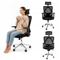 Biuro kėdė FURVERO Eclipse, ergonomiška, reguliuojama, su pasukama baze