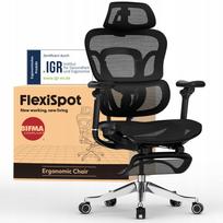 Biuro kėdė Flexispot Ergox MAX, 300 kg, reguliuojama atlošo padėtis, 3 lygių galvos atrama, 4D porankiai