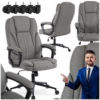 Biuro kėdė PHONIX, ergonomiška, pilka, su pasukamu mechanizmu