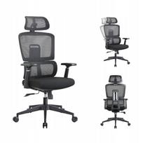 Ergonominė biuro kėdė COMFORTA su reguliuojamu pasvirimu, juoda, K23