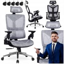 Biuro kėdė MARTIN, pilka, ergonominė, su pasukama baze