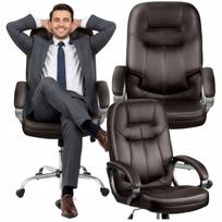 Biuro kėdė, ergonomiška, odinė, su ratukais