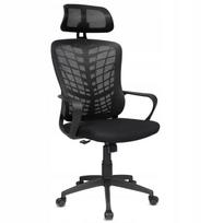 Biuro kėdė KB108 juoda, ergonomiška, reguliuojama, su pasukama baze