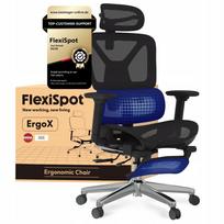 Biuro kėdė FLEXISPOT Ergox, 5D reguliavimas, adaptyvi juosmens atrama, 135° kampas, tinklelis