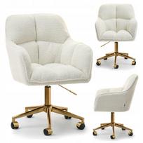 Biuro kėdė su reguliuojamu aukščiu Boucle Isla Cream Gold