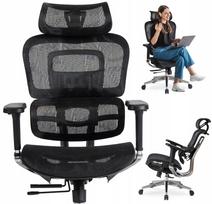 Biuro kėdė NINO, juoda, ergonominė, su pasukamu mechanizmu