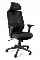Biuro kėdė Chester, juoda, ergonominė, su tinkleliu