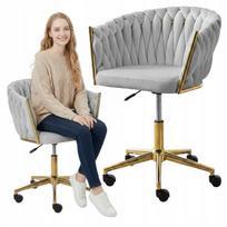 Reguliuojama veliūrinė biuro kėdė