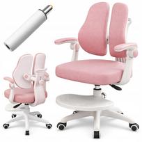 Vaikiška ergonomiška pasukama kėdė su pakoju, rožinė