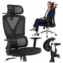 Biuro kėdė juoda ergonomiška su tinkleliu
