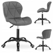 Biuro kėdė ergonominė su veliūru, ratukais, pasukama